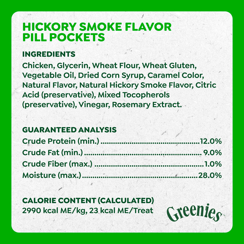 Greenies Pill Pockets Large Size Dog Treats, Hickory Smoke, 15.8 oz