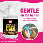 Quick 'n Brite Fireplace Gel Cleaner for Brick, Stone, Rock, Tile, and Marble, Nonabrasive Fireplace Cleaner, Made in the USA, 64oz