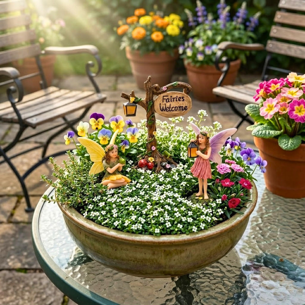 PRETMANNS Fairies for Fairy Garden Accessories Outdoor, 3 Piece Kit