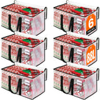 RoomHacks Moving Bags, Heavy Duty Large Storage Bags, 88L, 6 Pack, Clear
