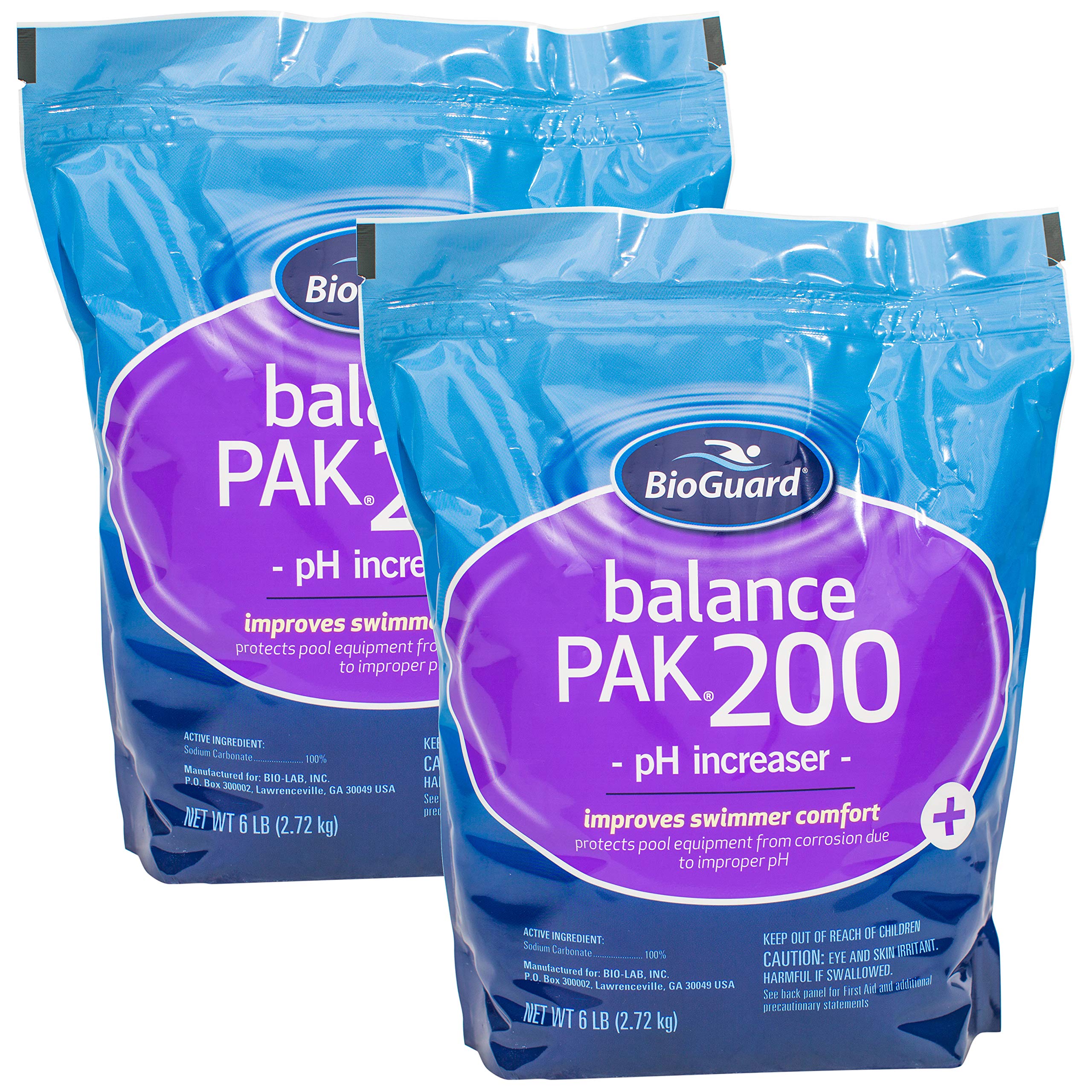 BioGuard Balance Pak 200, 6 lb, Pack of 2, pH Increaser for Pool Maintenance, Protects Pool Equipment from Corrossion, Improves Swimmer Comfort