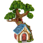 Mood Lab Fairy Garden Figurines - Tree House (8.5" H) - Miniature Decorative House - Outdoor & Indoor Garden Decor