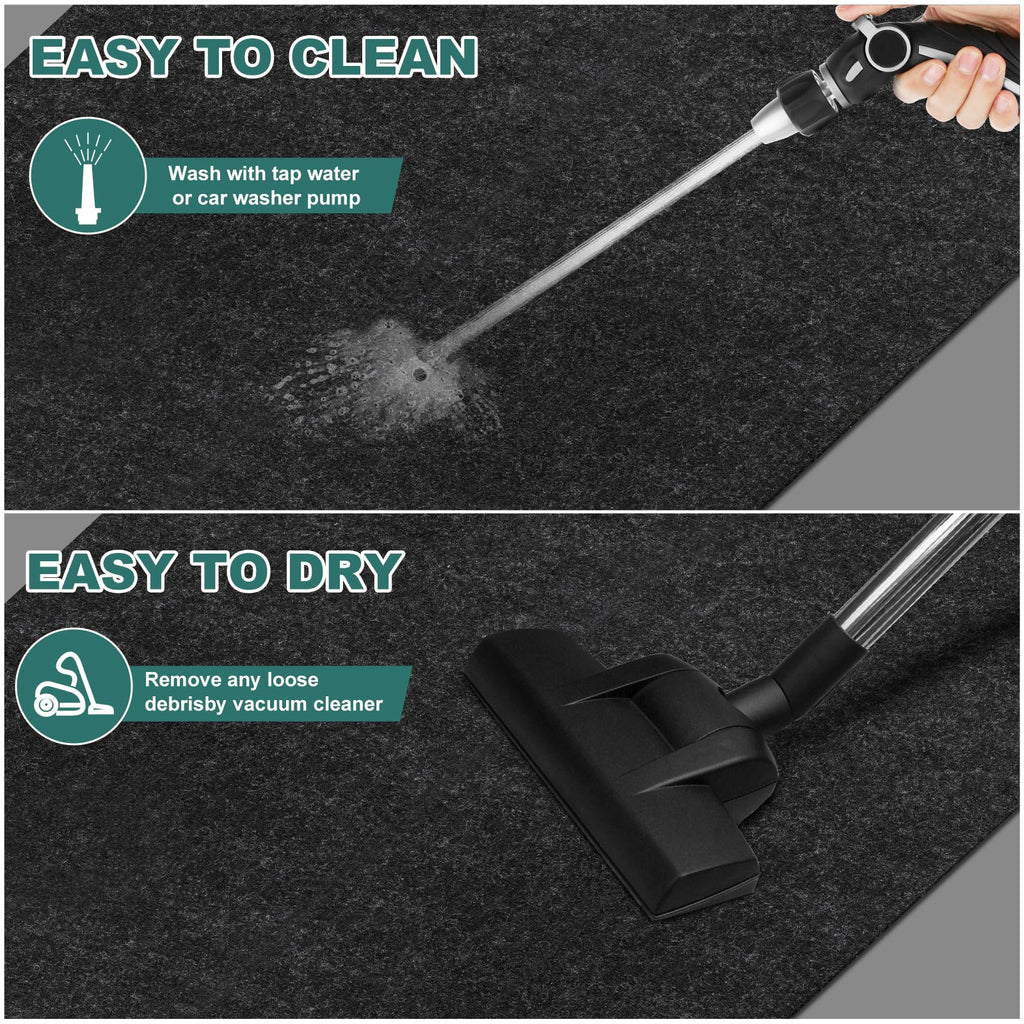Nujzuir 36" x 60" Oil Drip Mat for Garage Driveway, Reusable Floor Oil Spill Leak Absorbent Pads for Motorcycle Car Oil Leak Stain Resistant(2pcs)