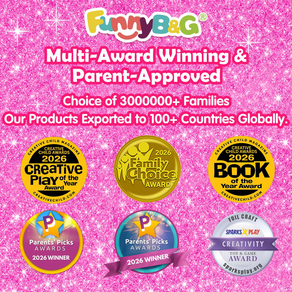 FUNNYB&G Foil Art Craft Kit for Kids, Princess Birthday Gift Toy for Girls