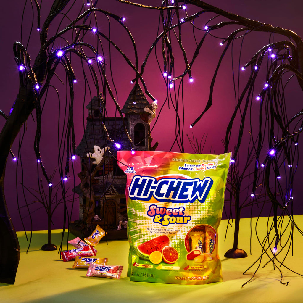 HI-CHEW Sweet & Sour Mix Candy, Pack of 6 Bags, 3.17oz each - Watermelon Lemon Grapefruit, Unique Fun Soft & Chewy, Immensely Juicy Fruity Candy Flavors, Individually Wrapped Halloween Candy