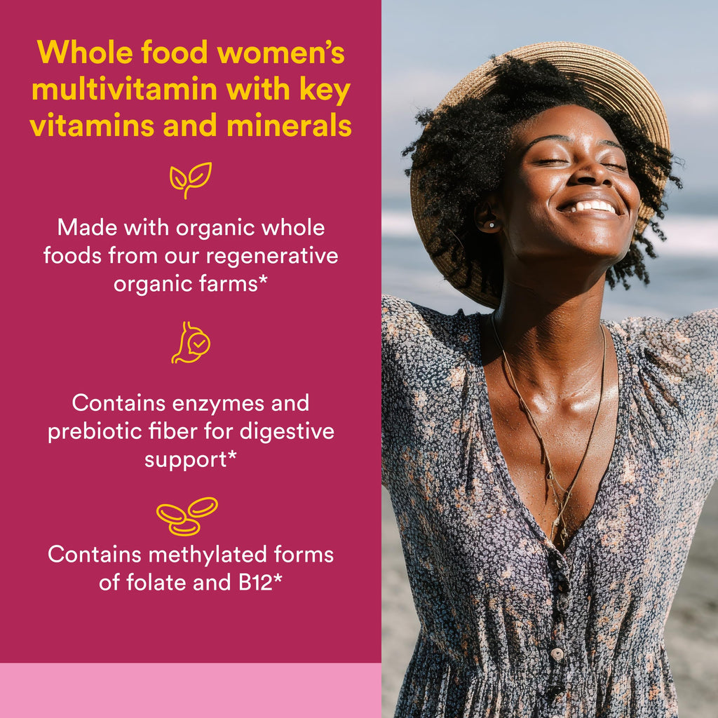 Natural Factors Whole Earth & SEA Women's Once A Day MULTIVITAMIN & Mineral, 60 Vegetarian Capsules
