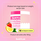 BelliWelli Fiber Supplement for Women & Men Premium Daily Fiber Powder from Organic Acacia with Added Collagen Electrolytes & Probiotics No Bloa Constipation & Gut Health Support (Strawberry Lemonade)
