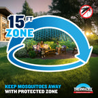 Thermacell Fuel-ZoneGuard Base Fuel Powered Mosquito Repeller; 15-Foot Zone of Scientifically Proven Outdoor Protection; Patio Shield; 12-Hr Refill; DEET-Free; Bug Spray Alternative; Black
