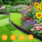 80FT Landscape Edging Border, 4 Inch Tall Plastic Garden Edging