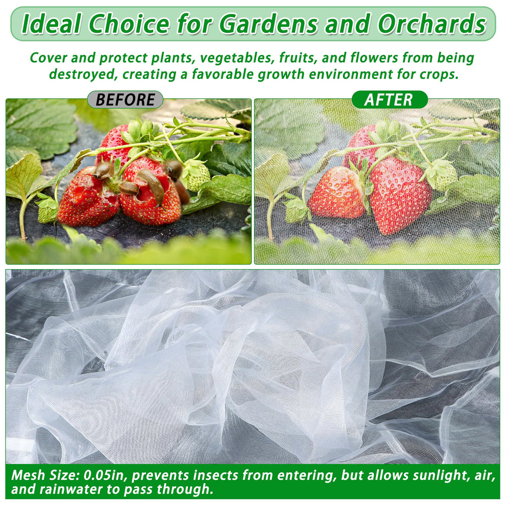 Garden Netting for Raised Beds, Plant Covers Garden Protection Bird Netting