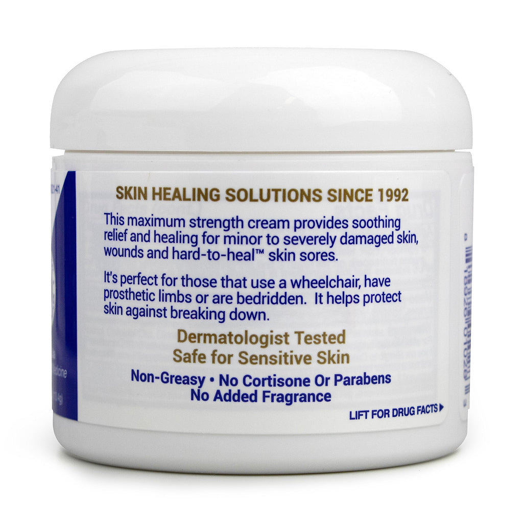 TriDerma MD Pressure Sore Relief Healing Cream for Bed Sores Treatment, Ulcers, Pressure Sores, Wound Healing, Chafed Skin and Hard-to-Heal Skin Sores with Calendula and AP4 Aloe, 4 oz Jar