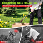 WORKPRO Weed Puller Tool with Long Adjustable Handle (33", 46")