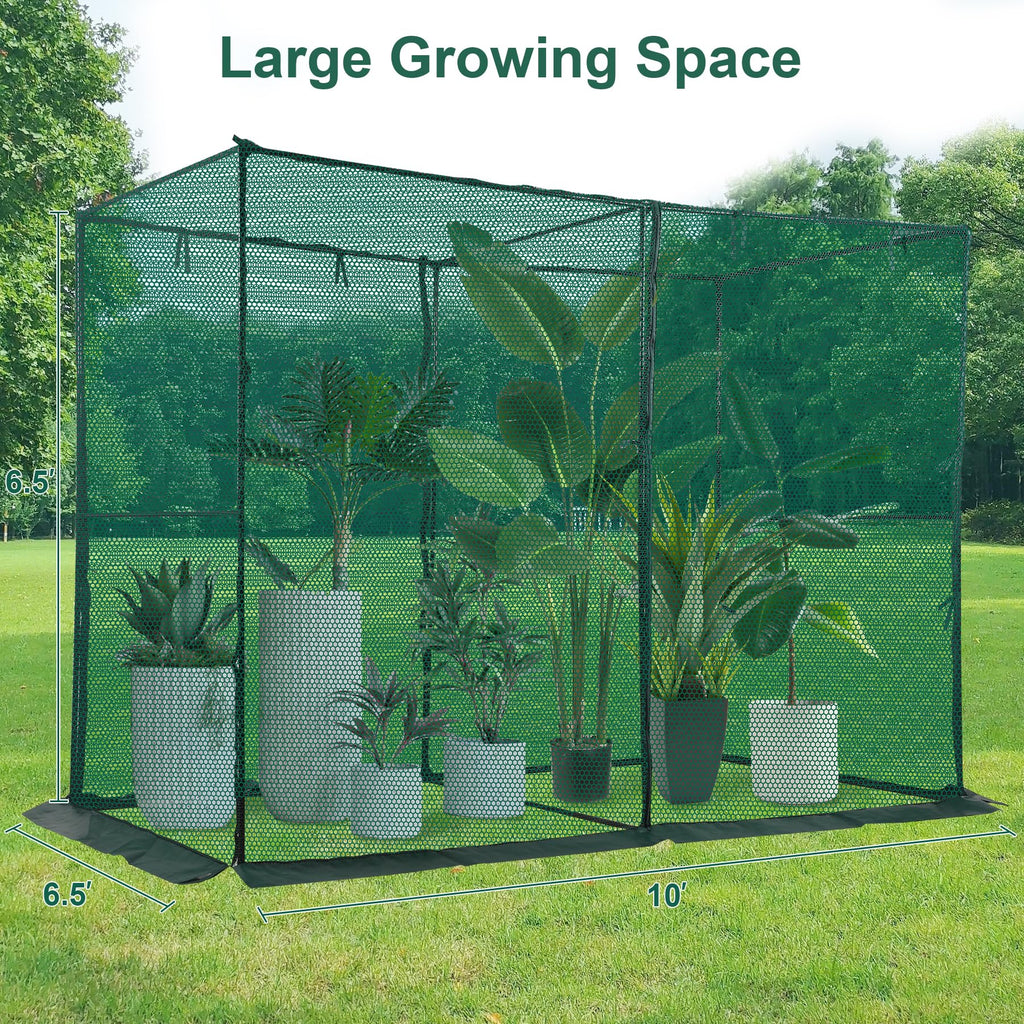 Toriexon Crop Cage Plant Protection Tent 6.5 x 10 x 6.5 Ft