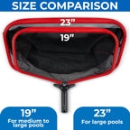 ProTuff 19.5" Fine Pool Net – 2 Year Unconditional Free Replacement – Cleans 3X Faster Than Vacuums – Wide Pool Skimmer with Deep Bag for Easy Maintenance – Skimmer Net for Leaves, Bugs & Other Debris
