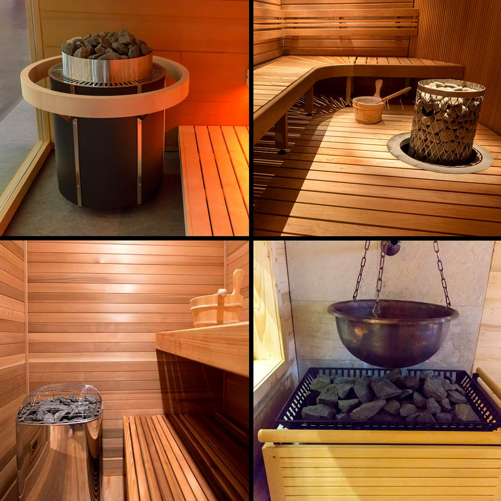 HOUSYLOVE Sauna Rocks/Sauna Stones, 35 lb Box of Lava Rock for Steam Sauna, Sauna Stone
