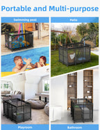 POOLHOUR Pool Float Storage – Outdoor Pool Toy Storage Organizer for Pool Noodles, Toys, Floats, Balls,Equipment, Mesh Rolling Storage Organizer Bin, Black