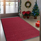 MaxMat® Extra Large Commercial Door Mat, Rubber Border Heavy Duty Door Mat, Waterproof, Low-Profile, Easy to Clean, Rubber Entry Mat. (Red, 3 x 5 Feet)