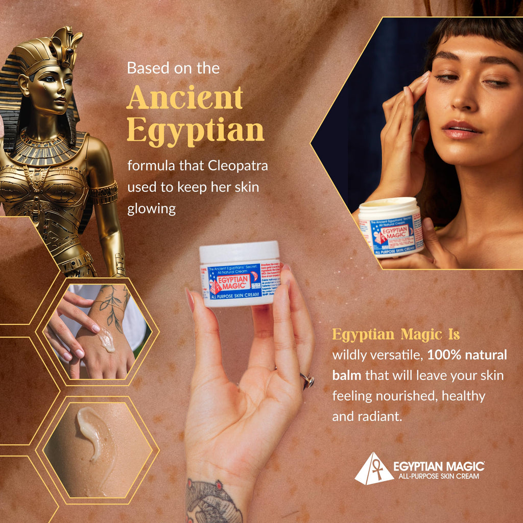 Egyptian Magic - All Purpose Face, Body, and Dry Skin Moisturizing Cream, Skin Protectant for Women & Men, 1oz Jar