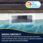 U.S. Pool Supply Wide Mouth Thru-Wall Above Ground Pool Skimmer Kit - ABS Construction, Complete Universal Set, Return Fitting, Vacuum Plate, Leaf Basket - Replacement Compatible with SP1091WM Skimmer