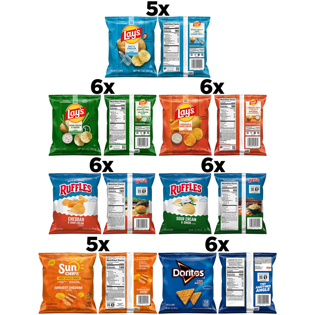 Frito-Lay Tangy Favorites Mix Variety Pack, 1 Ounce (Pack of 40)