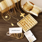 FANDY 137 Pieces Gold Jewelry Set for Women