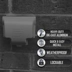 TayMac MX3300 RaynGuard Extra Duty Metal Weatherproof in-Use Cover, 1-Gang, Gray