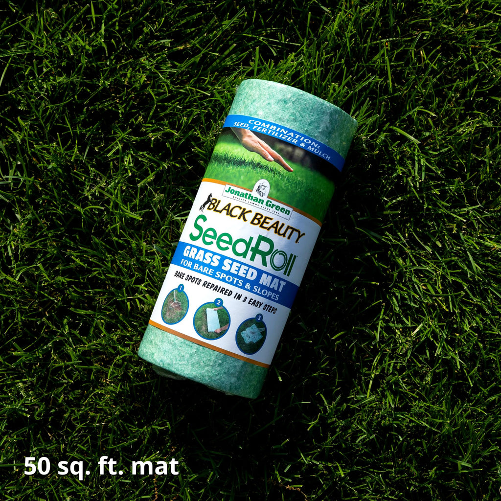 Jonathan Green (10410) Black Beauty SeedRoll Grass Seed Mat - Cool Season Lawn Seed, Fertilizer, & Mulch (50 Sq. Ft.)