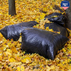 Fuxury 55-60 Gallon Trash Bags 150 Count Black Garbage Bags Made in USA