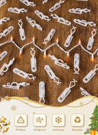 Christmas Light Clips, Shingle Gutter Clips for C7 C9 Lights, 100 Pack