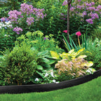 Master Mark Landscape Edging Coil, 40 ft x 4 inch Tall Garden Edging Border for Lawn and Pathways, Terrace Board, Black, 10 Stakes