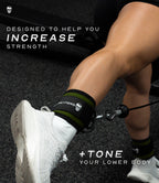 Gymreapers Ankle Strap (Single) For Cable Machine Kickbacks, Glute Workouts, Lower Body Exercises - Adjustable Leg Strap with Neoprene Padding (Ranger Green, Single)
