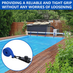 codree 36 Pcs Pool Solar Cover Reel Attachment Kit, Inground Swimming Pool Solar Cover Straps and Clips, Solar Blanket Strap Kit Including 12 Straps with Hooks, 12 Clips and 12 Touch Fastener (Blue)