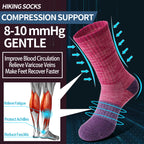Anlisim Merino Wool Hiking Running Socks for Women, Boot Work Crew Socks