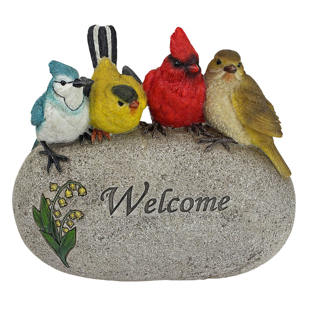Design Toscano Birdy Welcome Garden Stone Statue: Medium