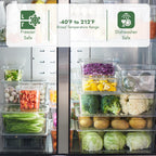 CURTA 6-Pack 1/6 Size 4" Deep NSF Polycarbonate Food Pans with Handled Lids & Drain Trays | Dishwasher & Freezer Safe Clear Container for Prep Tables, Buffet, Salad Bar, Commercial & Home Kitchen