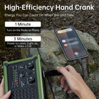 Solar Radio Emergency Hand Crank 12000mAh with Clear Signal
