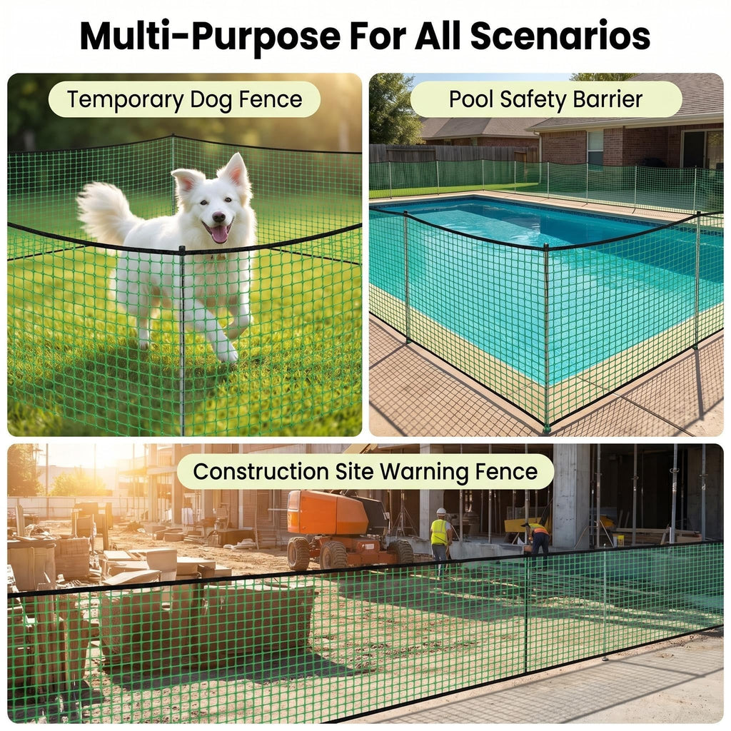 Tilvex 6.6x100ft Plastic Mesh Fencing,0.4in Mesh Deer Fence