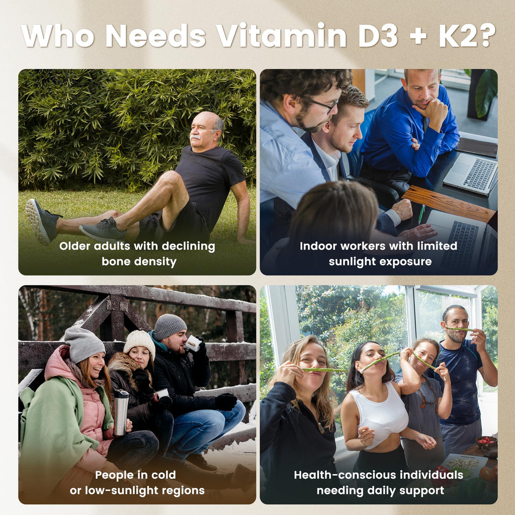 VEV Corefeel Vitamin D3 K2, 5000 IU D3 100mcg K2 (MK 7), 300 Softgels, 2-in-1 Vitamin D & K Supplement with Coconut Oil, Supports Calcium Absorption and Bone Health, Easy to Swallow