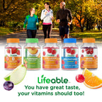 Lifeable Glucose Gummies - Great Tasting Natural Flavor Gummy - Gluten Free GMO-Free Chewable - for Adults and Kids - 90 Gummies (Pack of 2)
