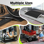 Nuvium 27.6"L×1.6"H Bridge Threshold Ramps for Doorways, Fits 2.8–5.1" Wide Thresholds with Adjustable Support Bars, Non-Slip Aluminum Wheelchair Ramps for Home Steps, Sliding Door Ramp for Wheelchair