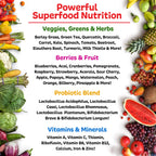 New Vitality Ruby Reds | Delicious Reds Powder Fruit & Vegetable Supplement with Potent Vitamins, Minerals, Enzymes, Herbs, Nutrients and Probiotics for Overall Health 11 oz. (30 Servings)