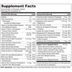 NATURELO Chewable Vitamin for Kids Multivitamin with Whole Food Organic Fruit Blend - 60 Tablets for Children