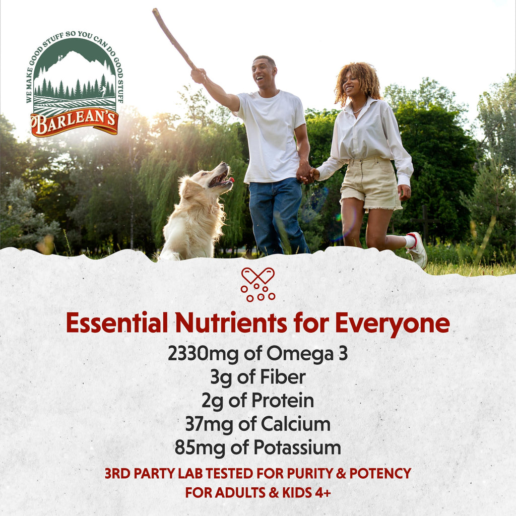Barlean's Organic Flax Chia Coconut Seed Blend with 2,330 mg Omega 3 Fatty Acids, Fiber Supplement with Whole Chia Seeds and Ground Flaxseed, 12 oz, 2 Pack