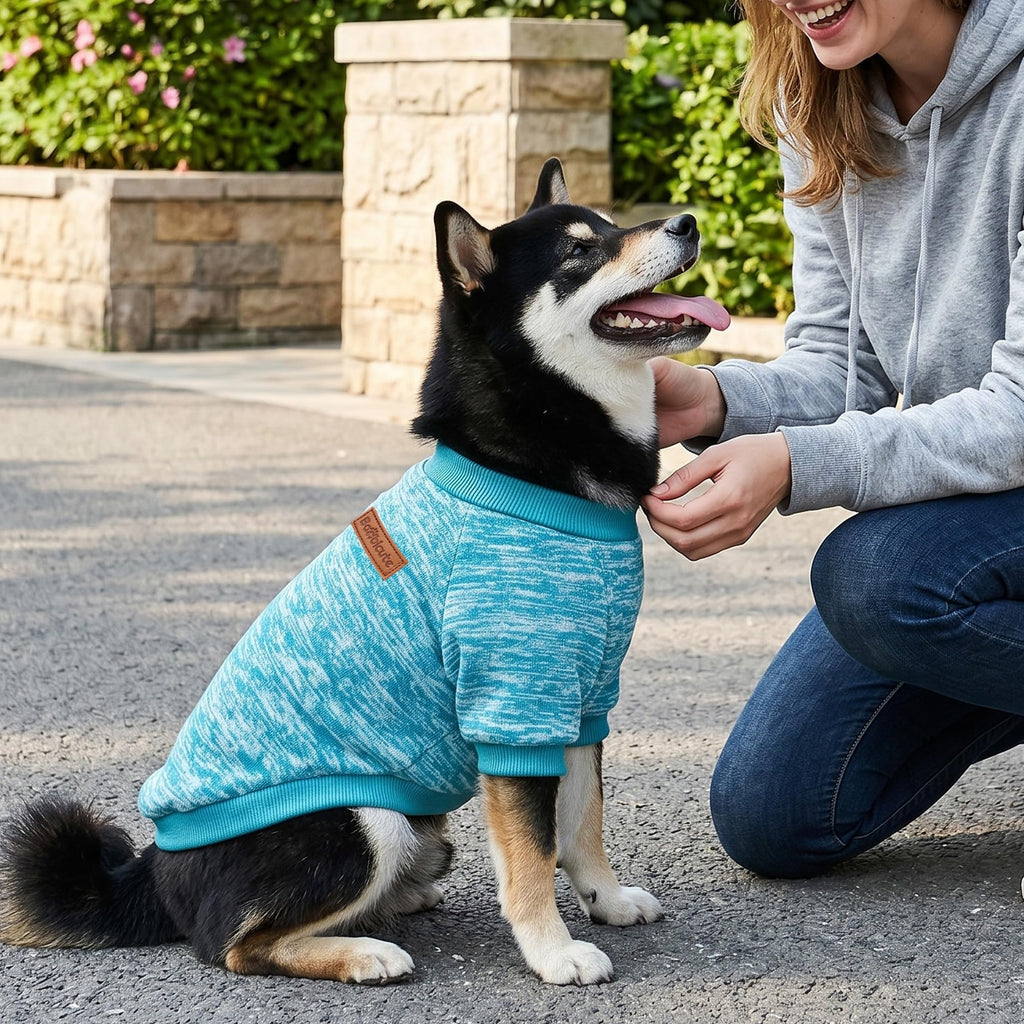 BAOBICUTE 3 Pack Dog Sweaters for Small Dogs Girl Boy Winter Fleece Clothes Warm Soft Dog Sweatshirt Outfit for Dogs Cats Pet Apparel