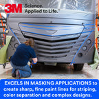 3M Vinyl Tape 471+, 1 in x 36 yd, Indigo, 1 Roll, Fine Line Tape for Paint Masking Striping, Color Separation and Complex Designs, High-Temperature, Stretch