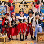 Lingway Toys Kids Pirate Costume,Pirate Dress Up 8pcs Set for Boys 5-6years
