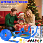 Flexible Race Track Toys for Kids: 15ft Flexible Car Track with Suction Cups - Portable Roll-Up DIY Racetrack Compatible with 1:64 Scale Diecast Cars for Boys & Girls Ages 3+