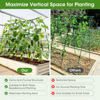 MQHUAYU Cucumber Trellis for Raised Bed,U-Shape Garden Trellis for Climbing Plants Outdoor, Metal Arch Vegetables Trellis, Plant Support for Vine (Green, 63" Lx21.6 Wx47.2 H-Large)