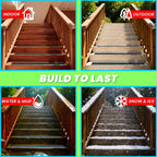 LifeGrip Anti Slip Traction Treads 10 Pack, 6"x32" with Glow in Dark Stripe, Best Grip Tape Grit Non Slip, Outdoor Non Skid Tape, High Traction Friction Abrasive Adhesive for Stairs Step