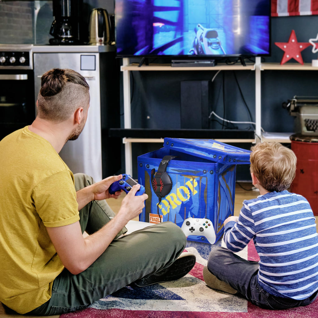 CampLiner Loot Drop box storage box fabric construction great for parties and long term storage of gaming gear.